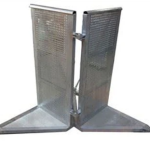 aluminum concert barricade corner connection for event crowd control layout