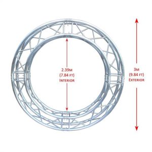 3m diameter bolt-connected circular aluminum truss with dimension drawing