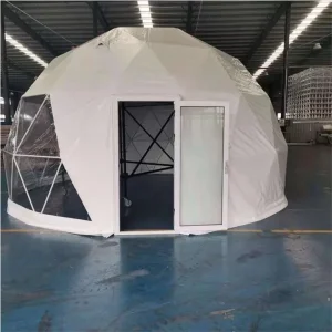 6M Luxury Transparent Dome Tent, Outdoor Glamping Hotel Igloo Tent with Aluminum Frame, Clear PVC Garden Camping Tent for Resort