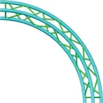 90 degree curved aluminum truss segment for circular lighting rig