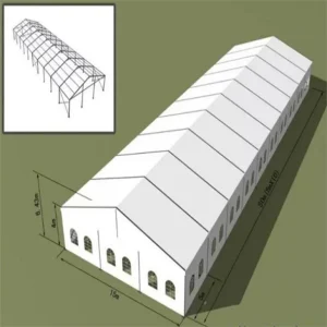 LS Series A-Frame Outdoor Function Catering Tent, Aluminum Canopy Event Tent with Dimension Drawing