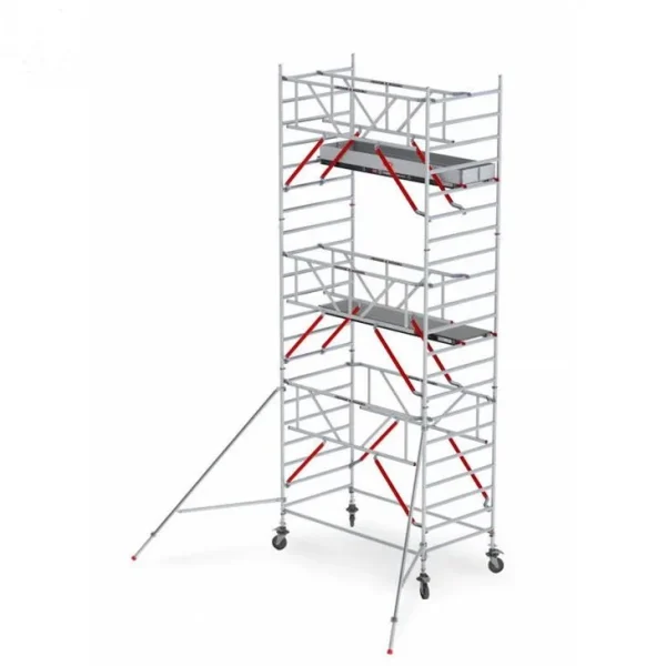 aluminum rolling scaffolding movable work platform with brake wheels