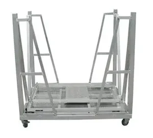Aluminum Barrier Transport Dolly Cart with 4 Caster Wheels