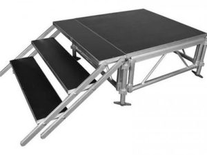 Portable outdoor stage with 6082-T6 aluminium alloy frame