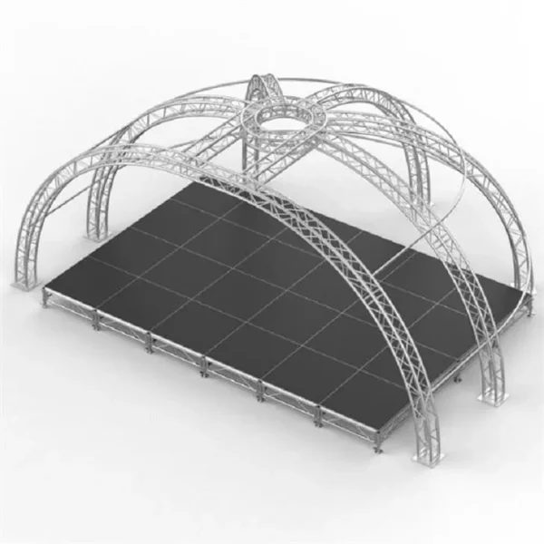 rotary circle lighting stage roof truss for outdoor events