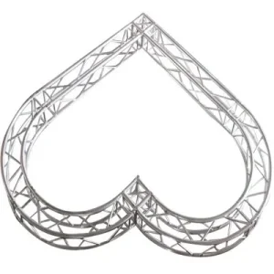 Custom heart-shaped aluminum lighting truss for wedding event decoration