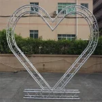 assembled heart-shaped aluminum truss for wedding event stage decoration