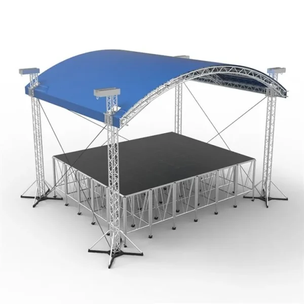 4-pillar circular roof truss system for stage events