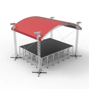 4-pillar arch roof truss structure for lighting and sound support