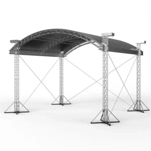 curved circular stage roof truss for concert and fashion show events