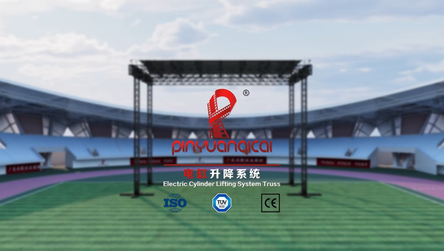 Electric cylinder lifting system truss outdoor event stage erection display