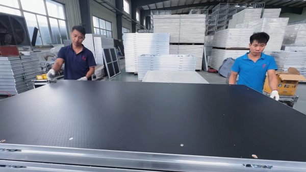 Stage board packing for acrylic stage and modular platform export preparation