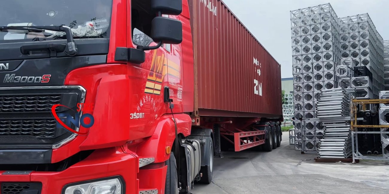 Aluminum Stage Container Loading Before Shipment