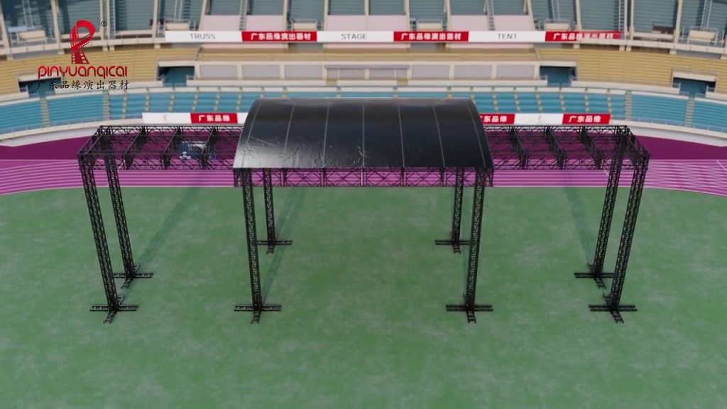 Electric Cylinder Lifting Truss System for large concert stage roof
